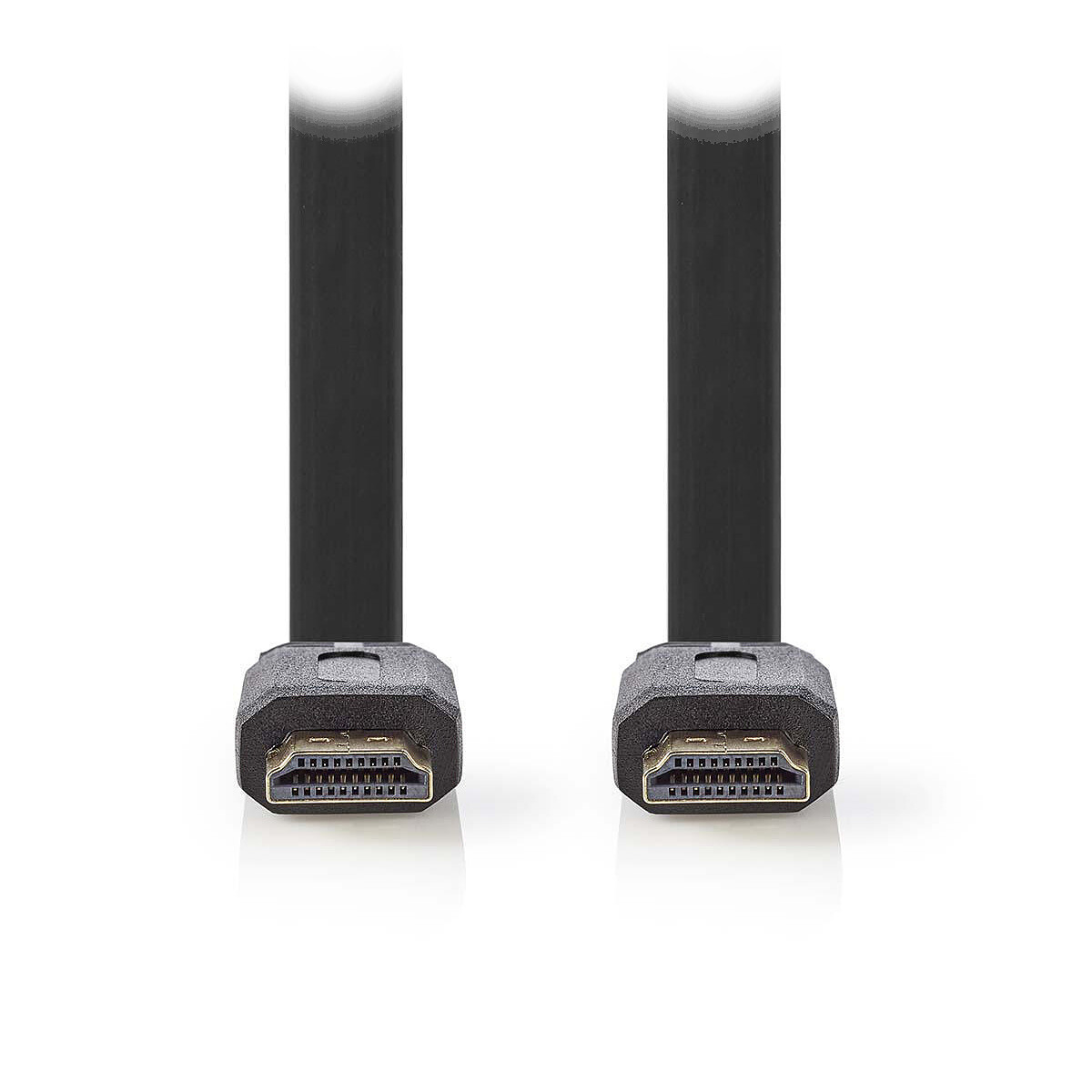 Nedis Câble HDMI plat haute vitesse avec Ethernet Noir (2 mètres) - Nedis