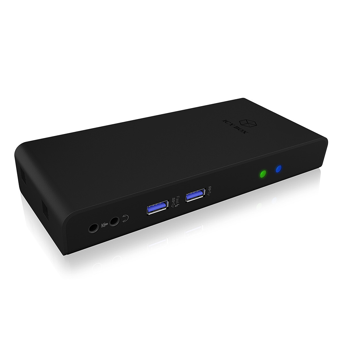 Station d'accueil pour ordinateur portable USB Type-A ou C - 2x USB 3.0 Type-A + 4x USB 2.0 Type-A + 2x HDMI + 1 x Gigabit RJ45 + 1x Audio et 1x Micro