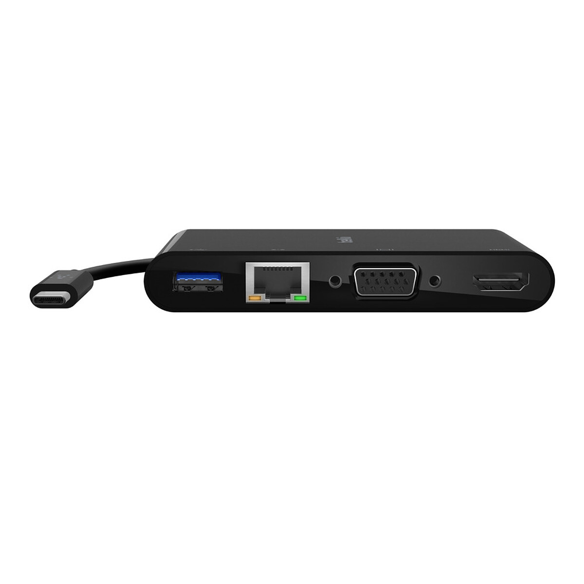 Station d'accueil USB-C avec 1x USB-A 3.0, 1x HDMI 4K, 1x VGA et RJ45 Ethernet Gigabit