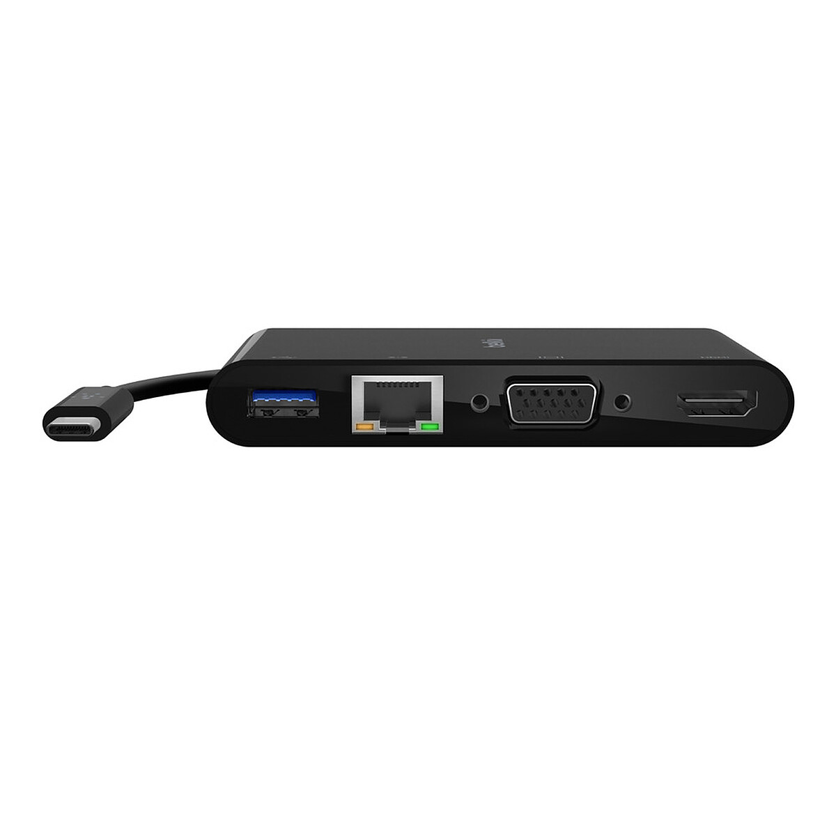 Station d'accueil USB-C avec 1x USB-A 3.0, 1x HDMI 4K, 1x VGA, RJ45 Ethernet Gigabit et Power Delivery jusqu'à 100 W