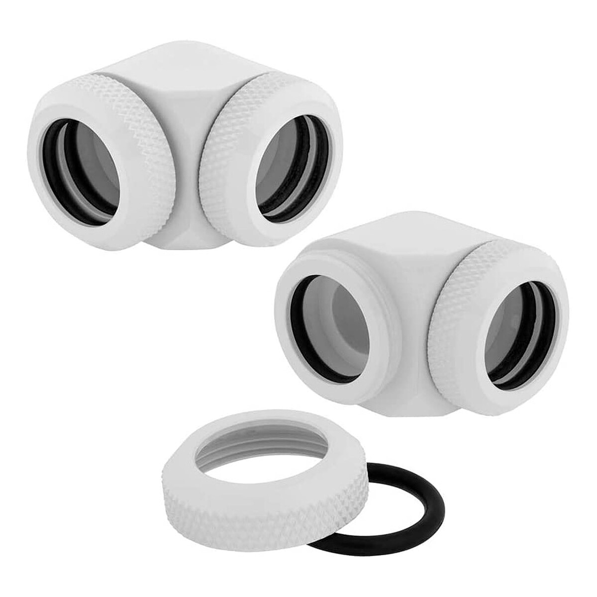 Corsair Hydro X Series XF Hardline Embout 90° 14mm OD – Blanc (x 2)