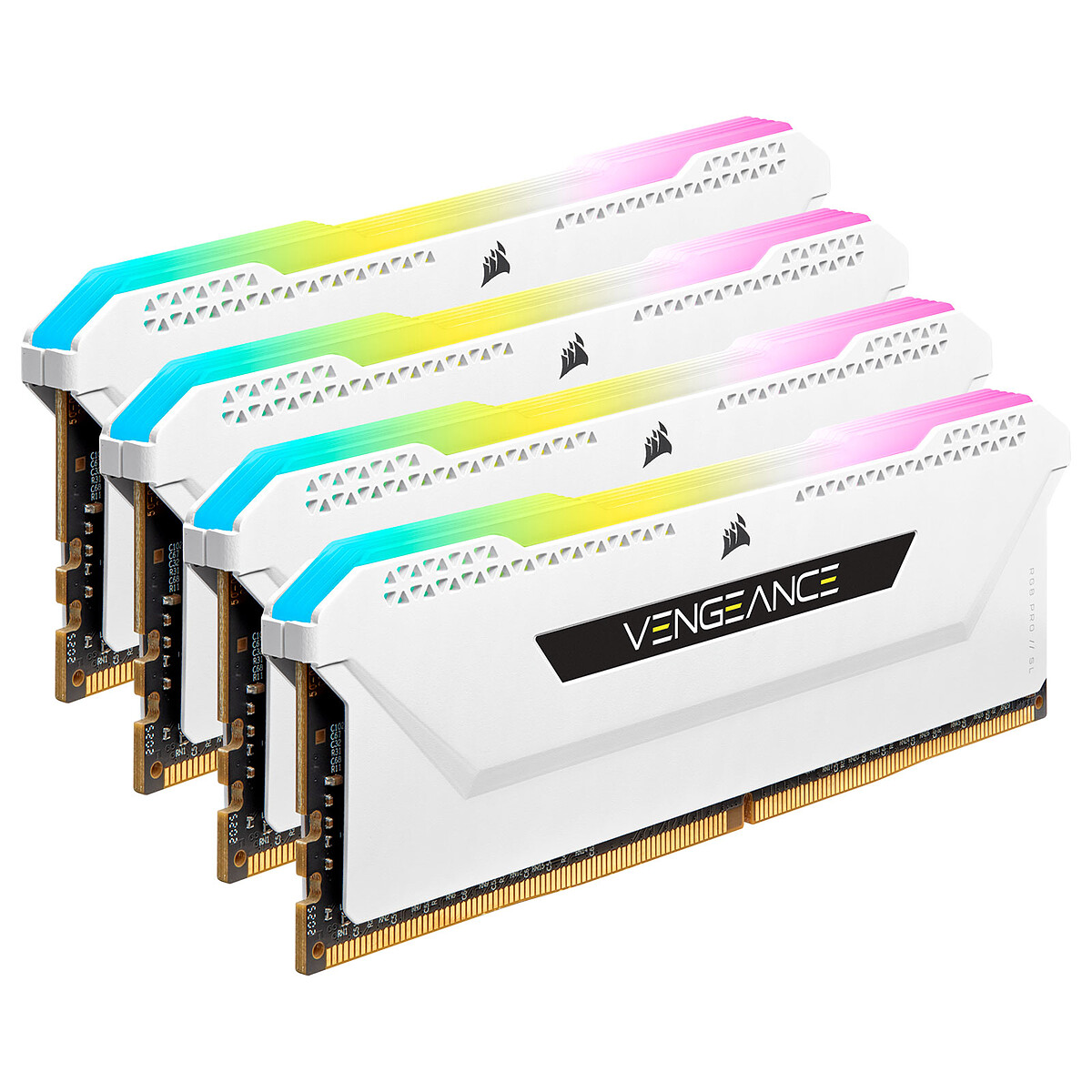 Corsair Vengeance RGB PRO SL Series 32 Go (4 x 8 Go) DDR4 3600 MHz CL18 – Blanc