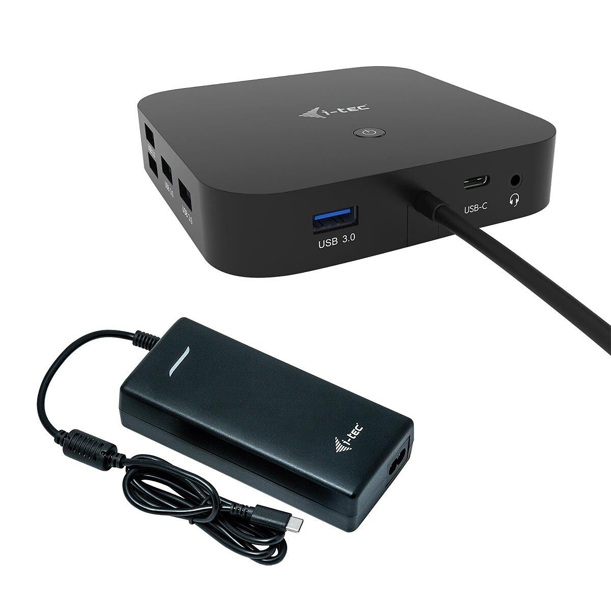 Station d'accueil USB-C avec 2x DisPlay Port, 3x USB 3.0, 2x USB 2.0, Ethernet, 1x combo audio, 1x Power Delivery 100 W + Adaptateur de charge 112 W