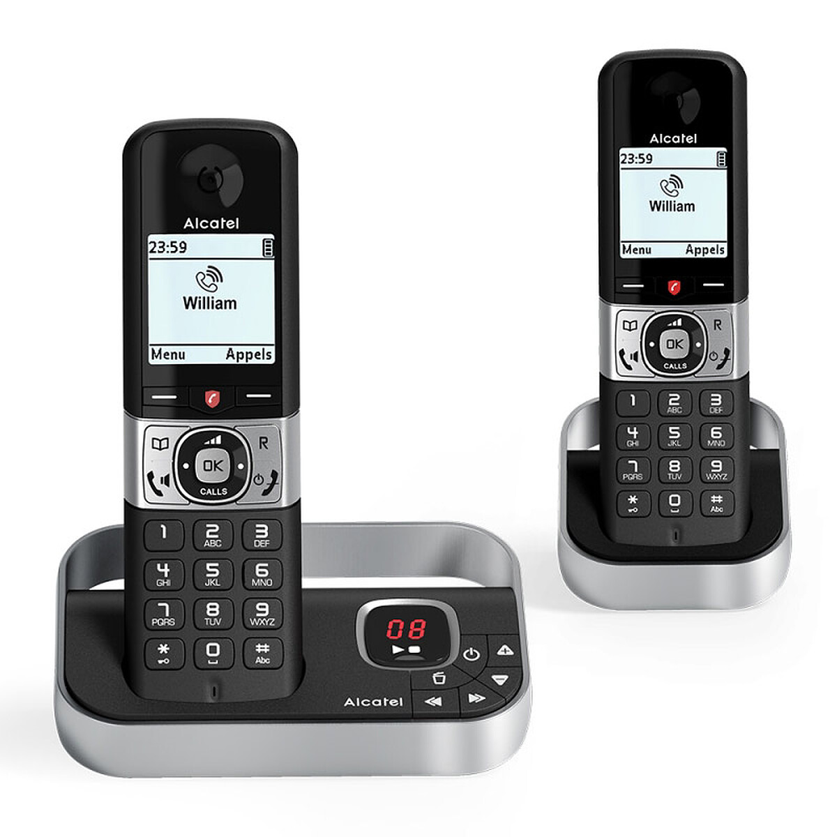 Téléphone Fixe Sans Fil Avec Répondeur Duo F890 Voice Atl1422122 Alcatel Le Téléphone Fixe - vue 5