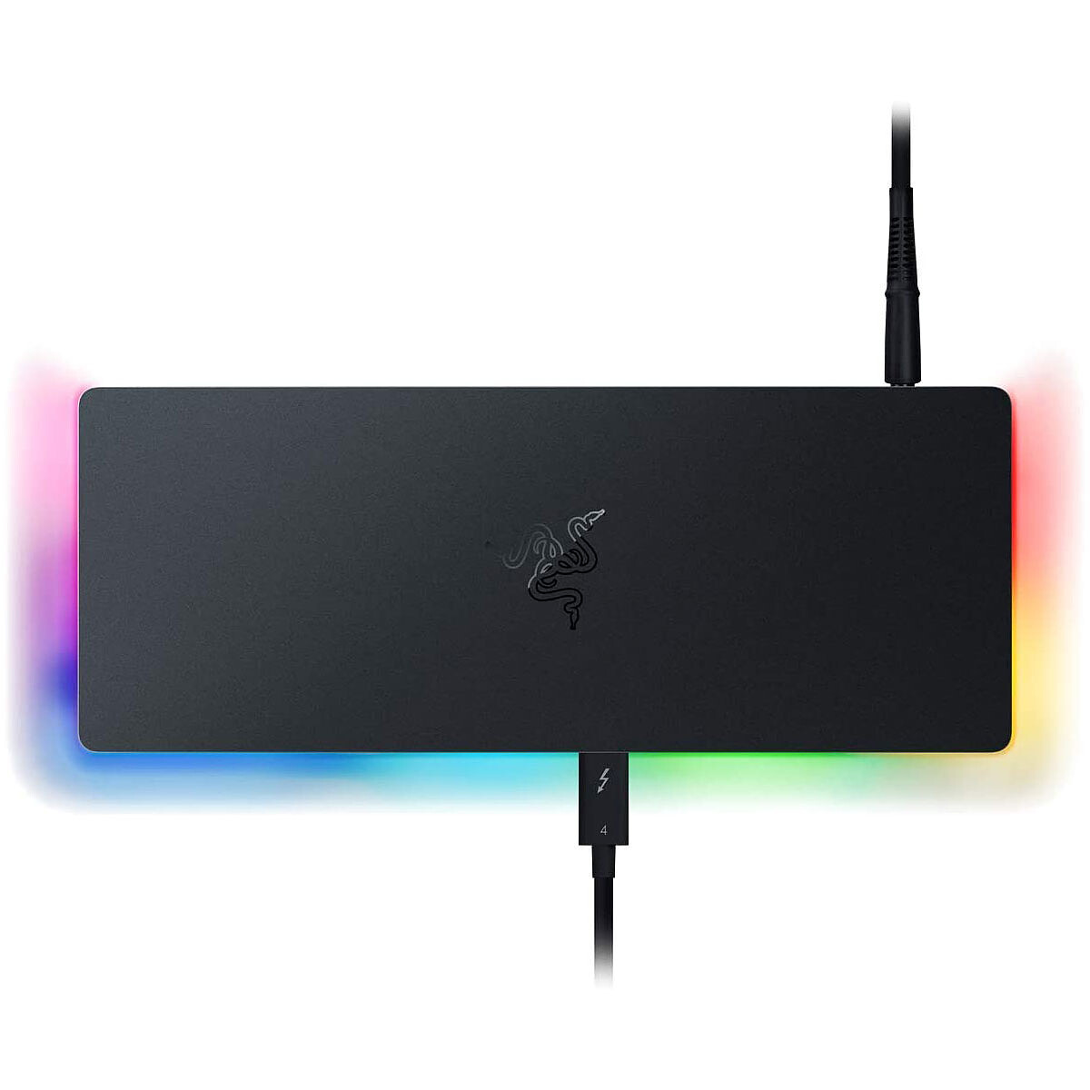 Station d'accueil universelle Thunderbolt 4 - 10 ports (4x USB-C, 3x USB-A, 1x Gigabit Ethernet, 1x Lecteur carte SD, 1x Jack 3.5 mm) - rétroéclairage Razer Chroma RGB