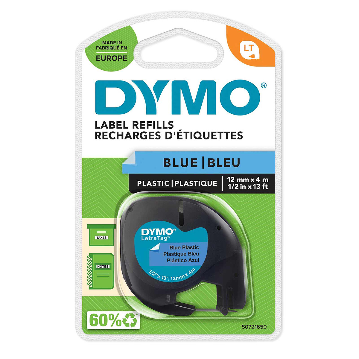 Ruban Dymo Lt Plastique 12 Mm X 4 Mm Dymo Le Ruban - vue 4