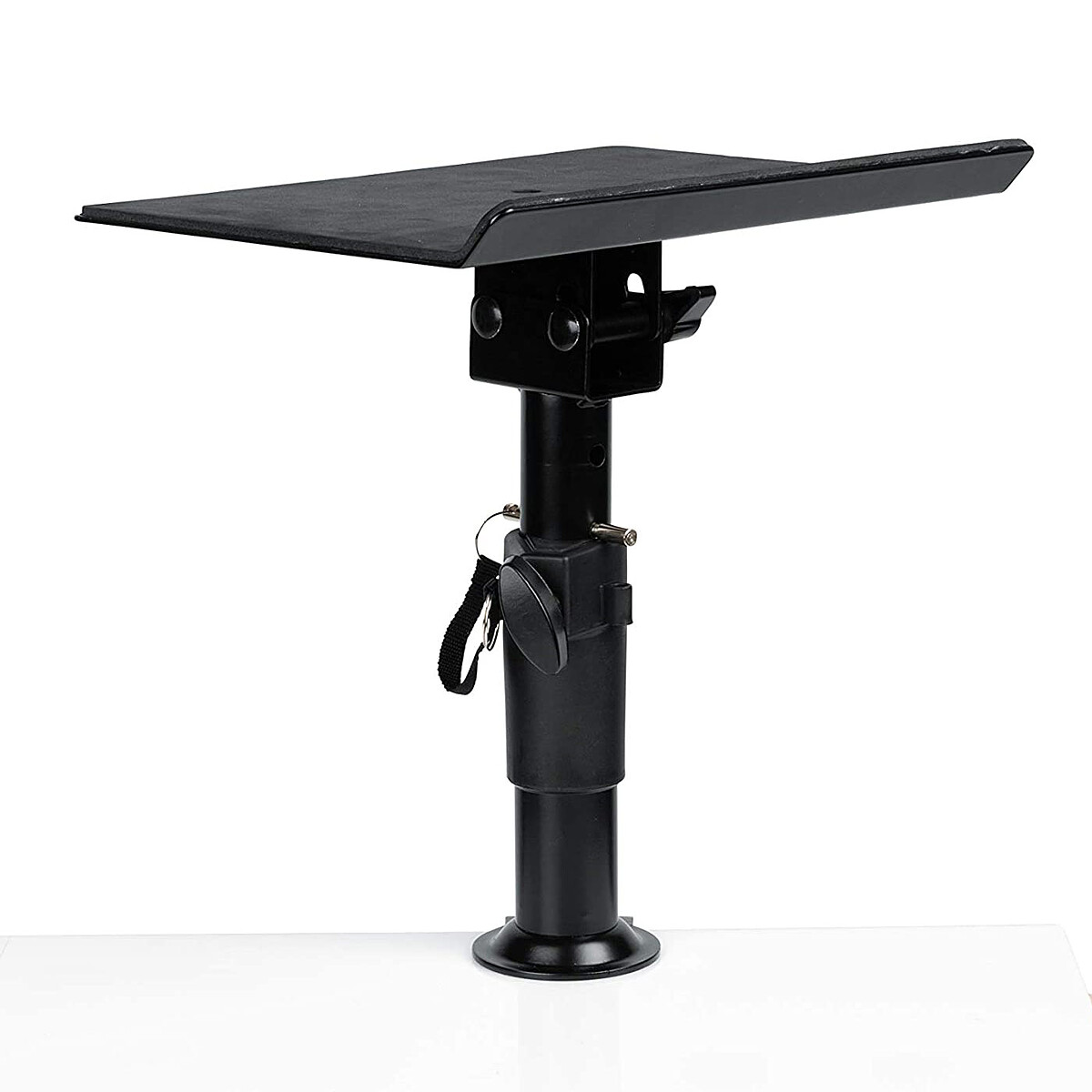 Support de table en acier avec pince de fixation, plateau et hauteur réglable pour ordinateur portable