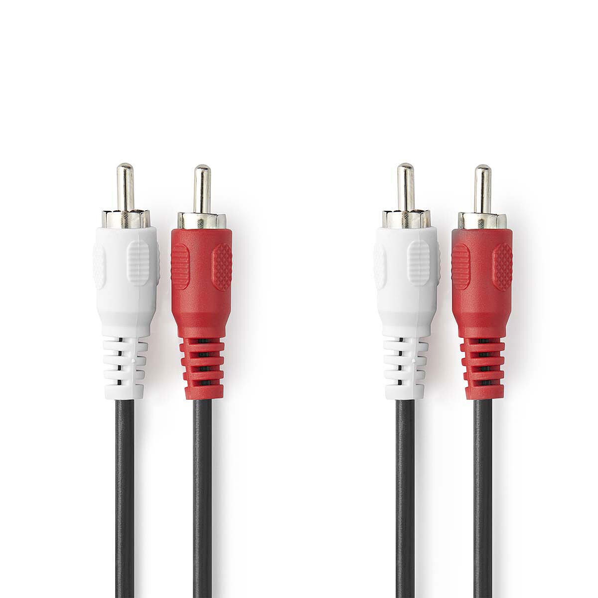 Nedis Câble Audio Stéréo 2x RCA Mâles - 2x RCA Mâles - 5 m - Noir