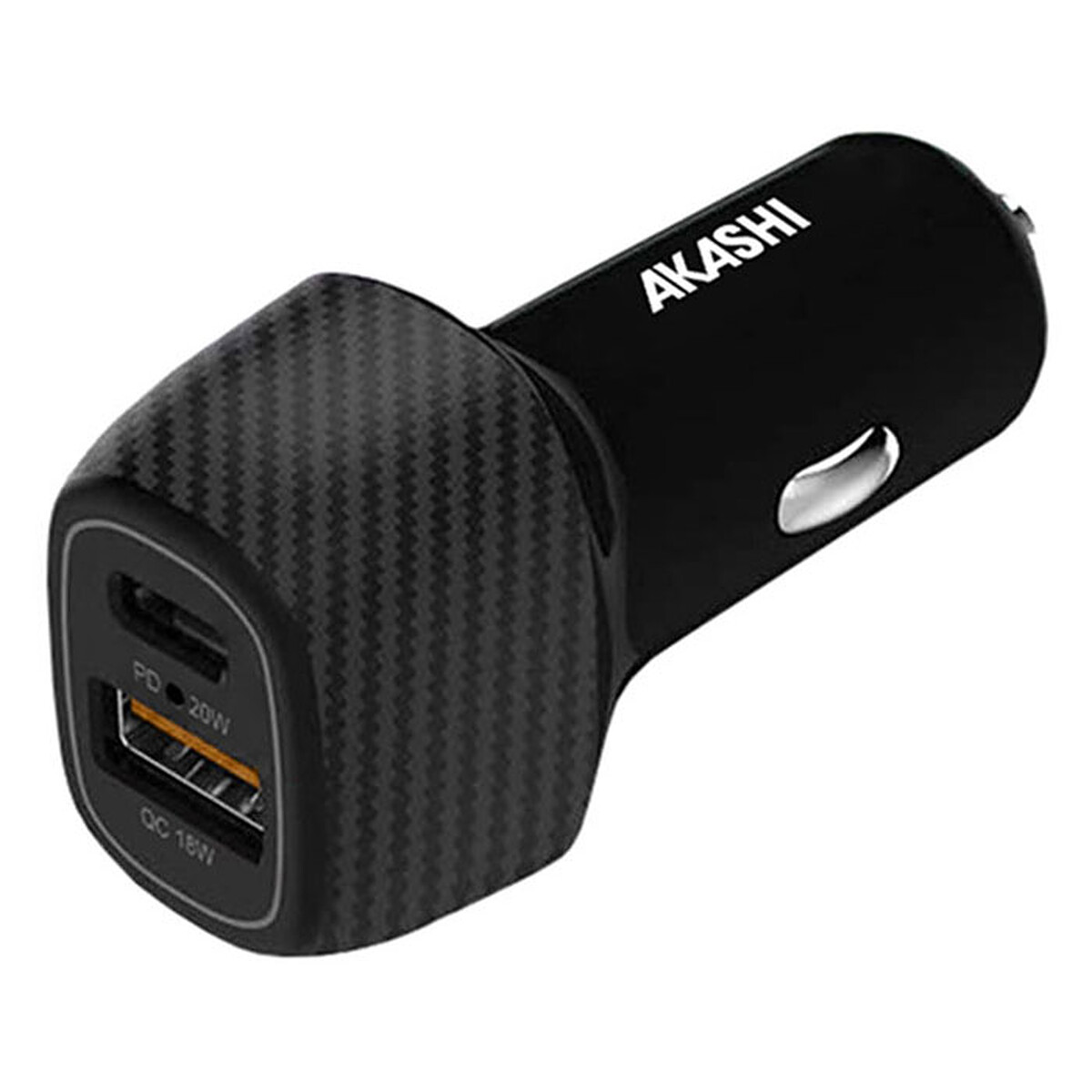 Akashi Turbo Chargeur Allume Cigare USB C + USB A Quick Charge 3.0