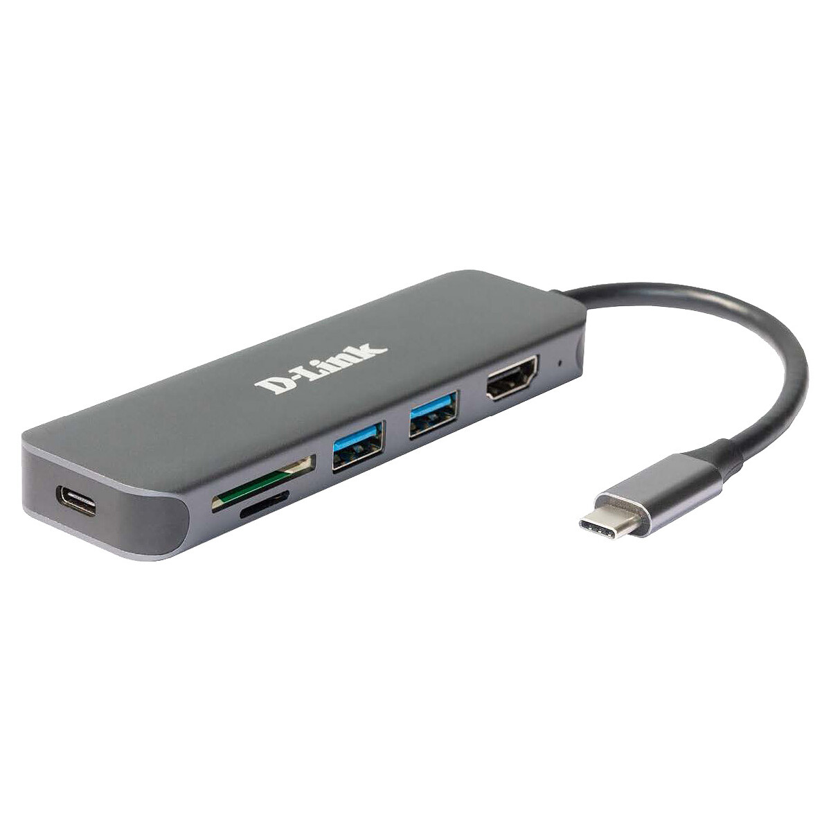 Hub USB-C 5-en-1 vers HDMI/USB/USB-C/SD/microSD + Power Delivery (60 W)