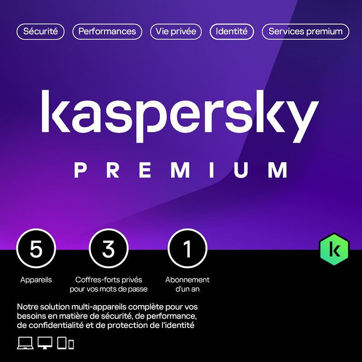 Kaspersky Anti-Virus Premium – Licence 5 postes 1 an