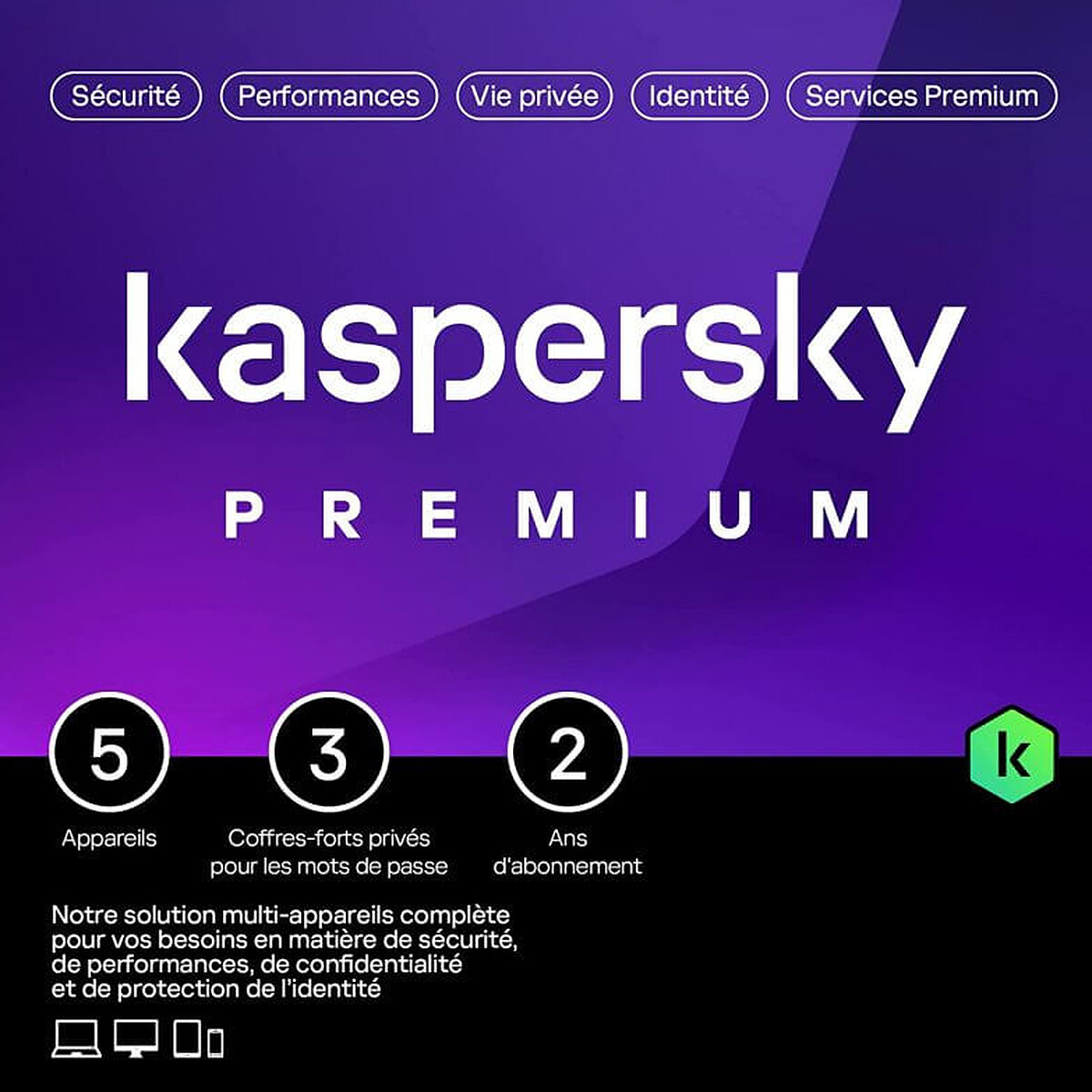 Kaspersky Anti-Virus Premium – Licence 5 postes 2 ans