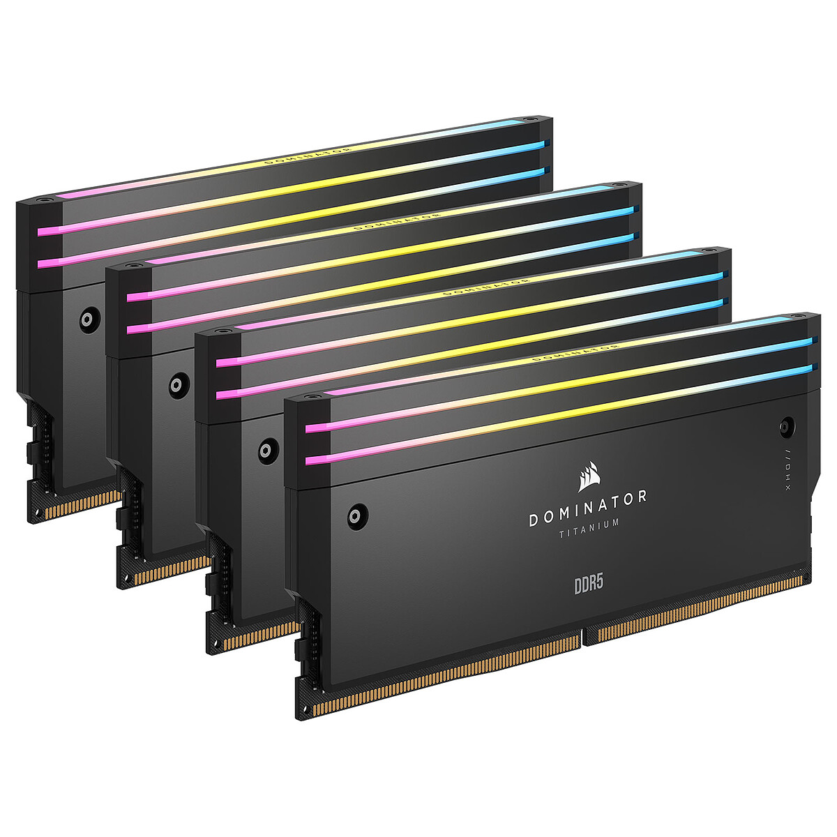 Corsair Dominator Titanium DDR5 RGB 64 Go (4 x 16 Go) 6400 MHz CL32 – Noir