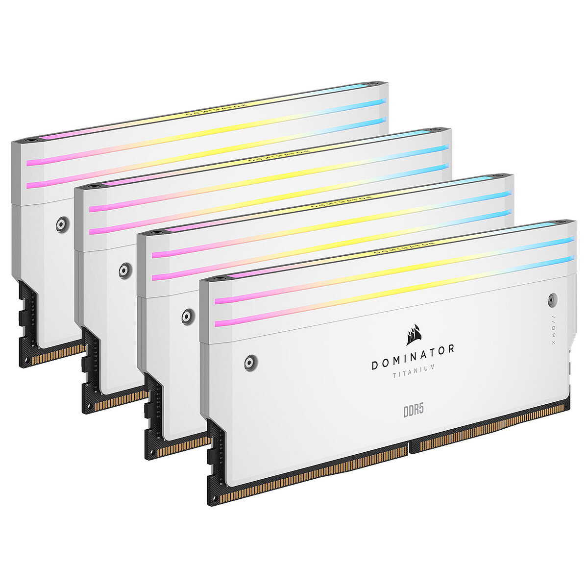 Corsair Dominator Titanium DDR5 RGB 64 Go (4 x 16 Go) 6000 MHz CL36 – White