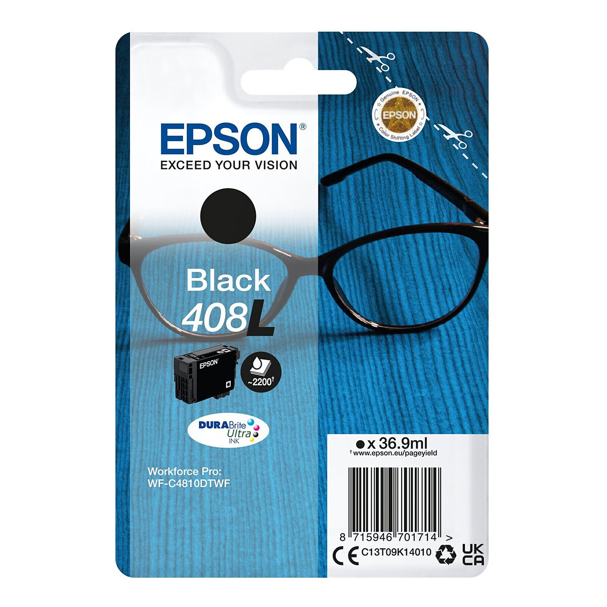 Epson Singlepack Lunettes 408L Noir