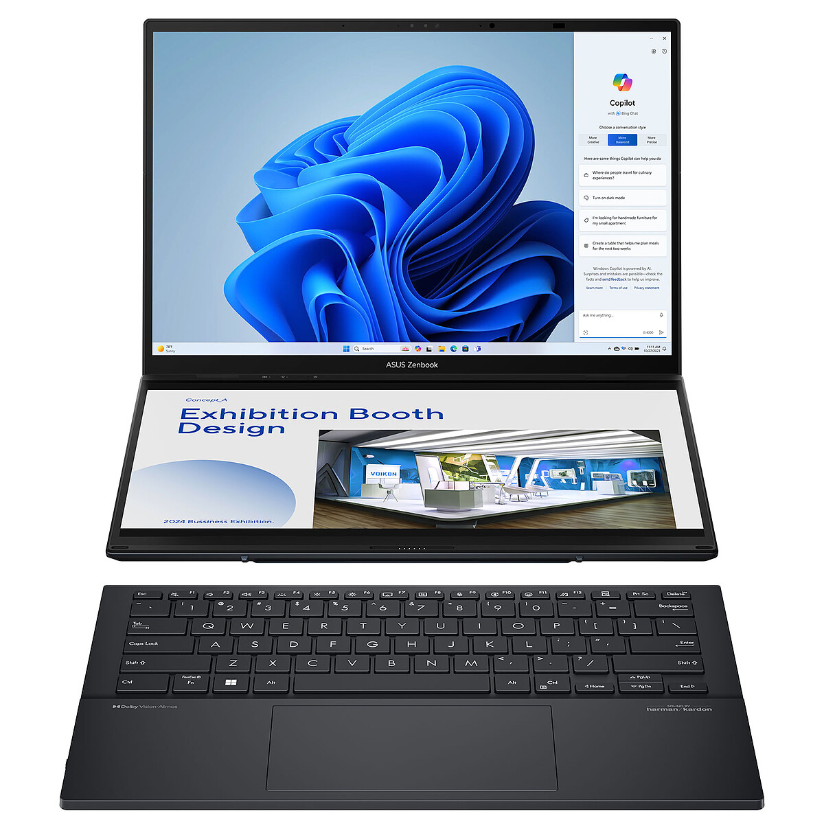 Intel Core Ultra 7 155H 16 Go SSD 1 To 14" OLED Tactile Full HD Wi-Fi 6E/Bluetooth Webcam Windows 11 Famille