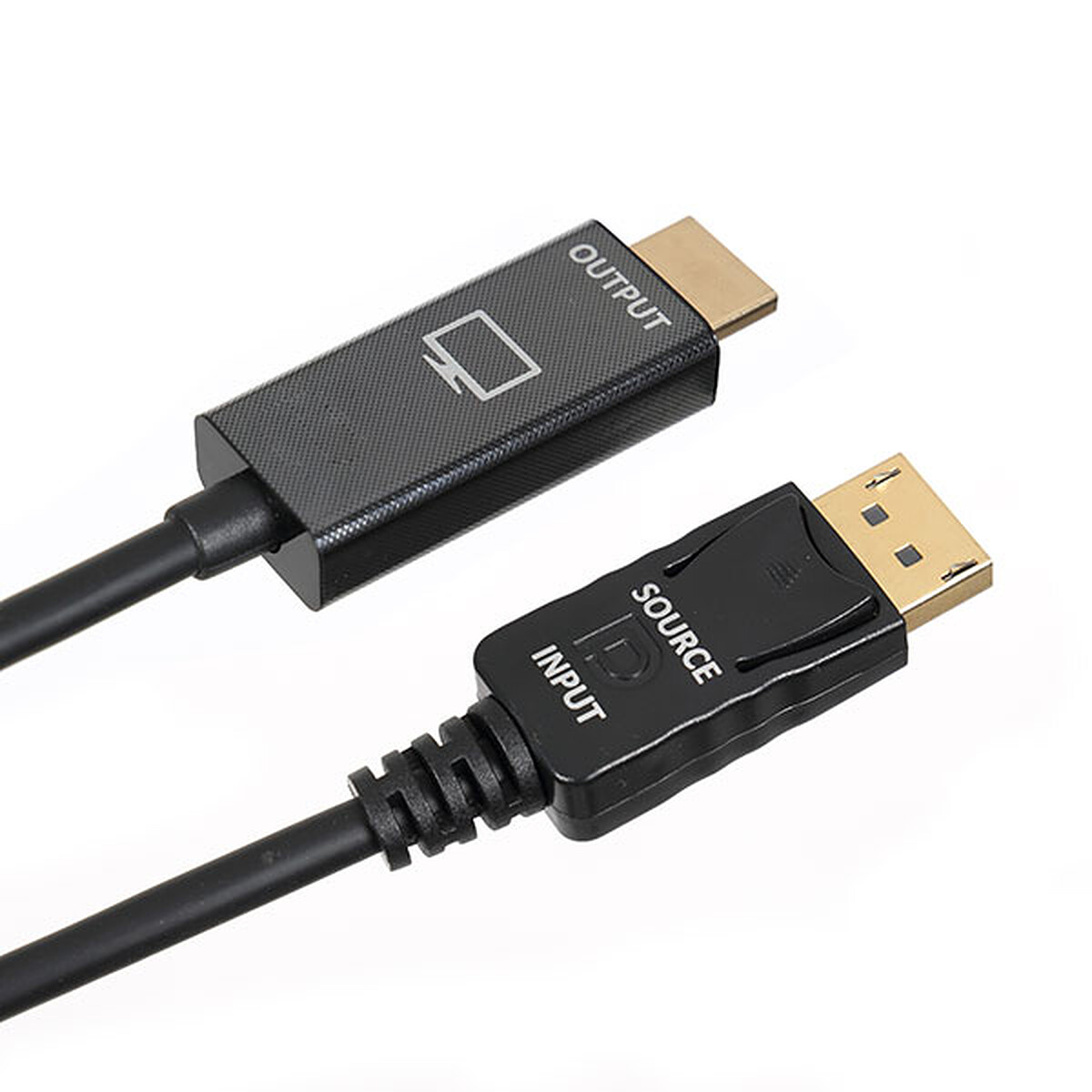 TEXTORM Câble DisplayPort vers HDMI blindé 4K - Mâle/Mâle - 1.8 M - Textorm