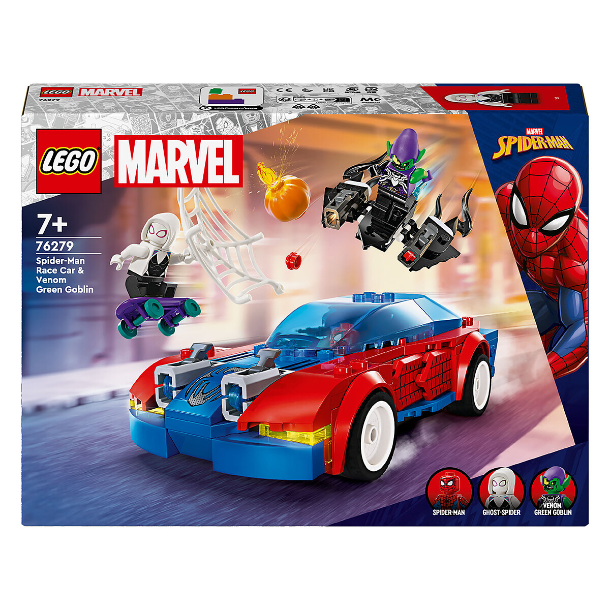 lego-marvel-76279-la-voiture-de-course-de-spider-man-contre-le-bouffon-vert-venomise-76279