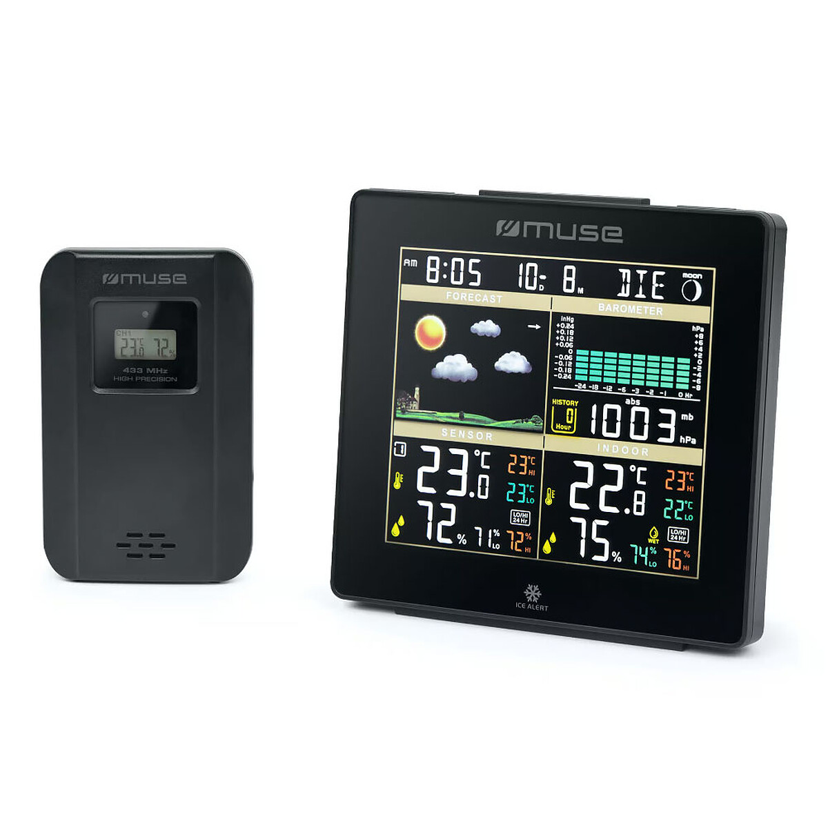 MUSE Radio réveil simple alarme M085WS - vue 2