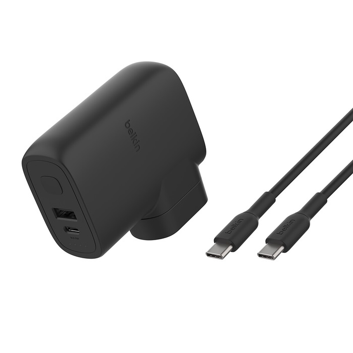 Belkin chargeur secteur USB C et USB A avec Batterie externe 5K intégré