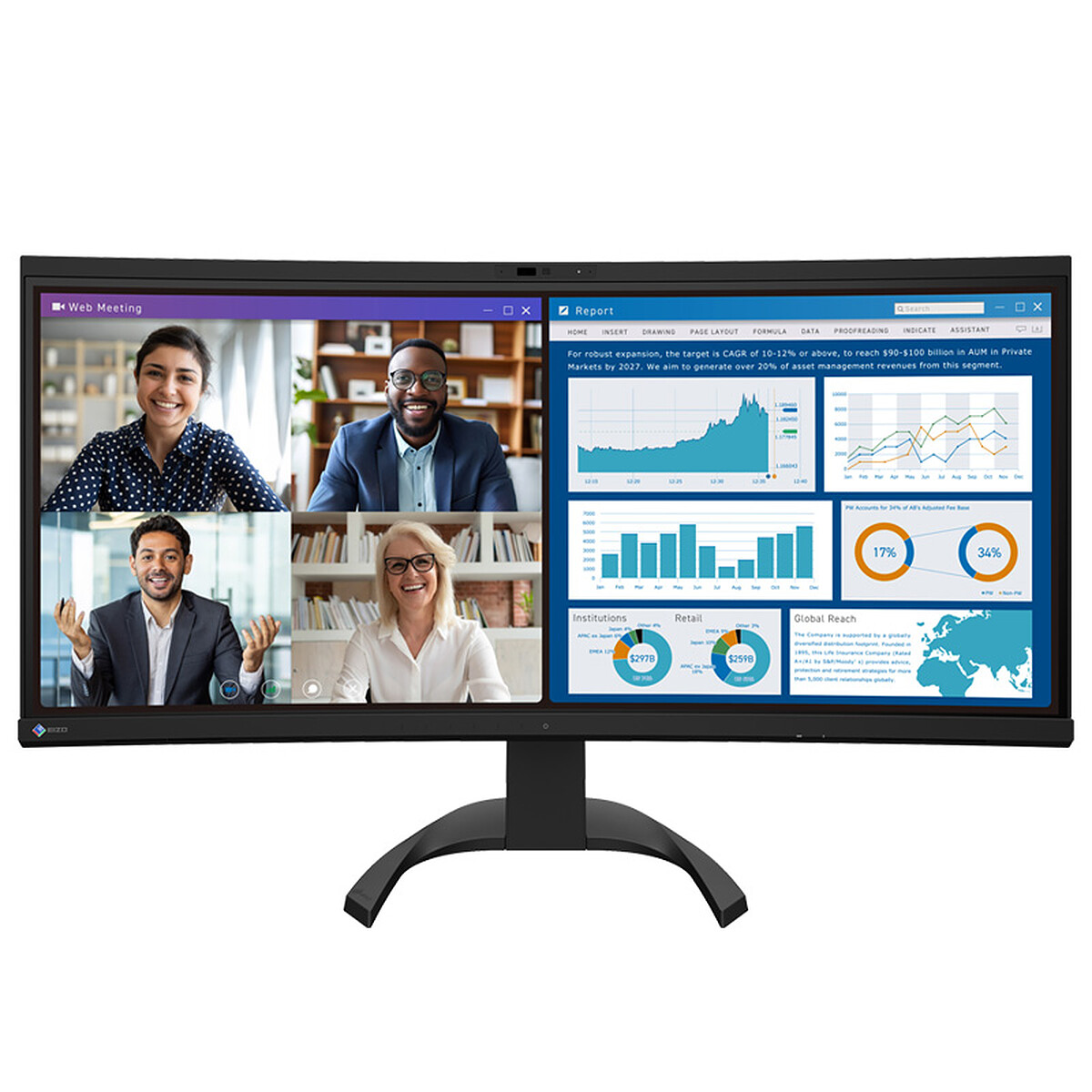EIZO 34.1″ LED – FlexScan EV3450XC-BK