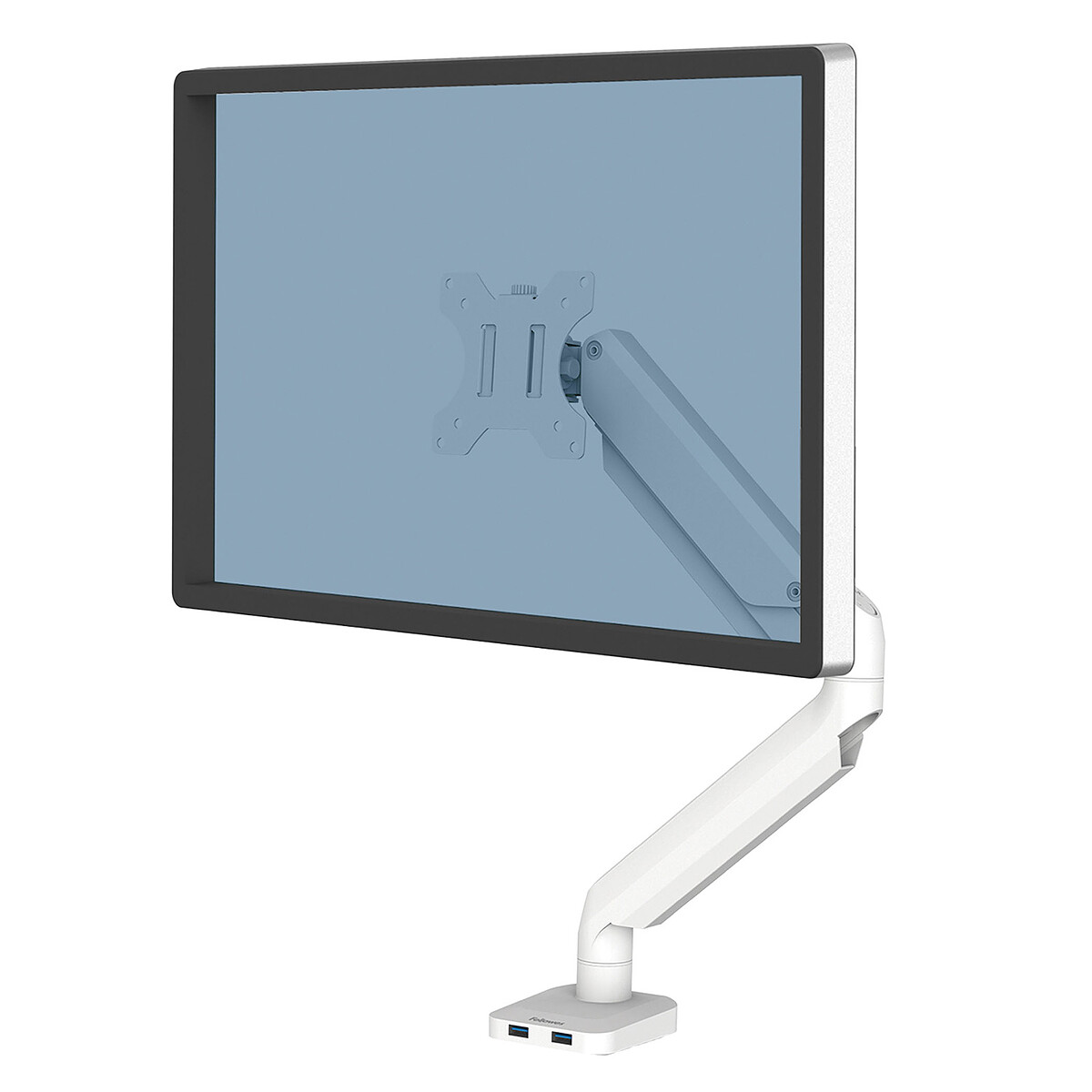 Fellowes Bras porte-écran simple Platinum Series – Blanc
