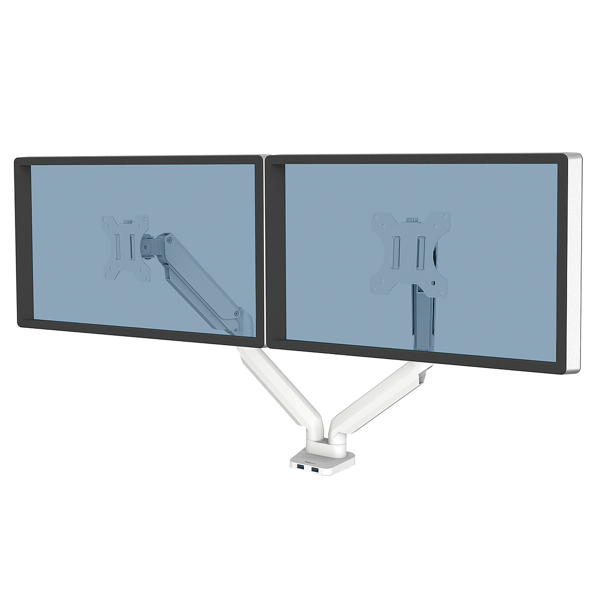Fellowes Bras porte-écrans double Platinum Series – Blanc
