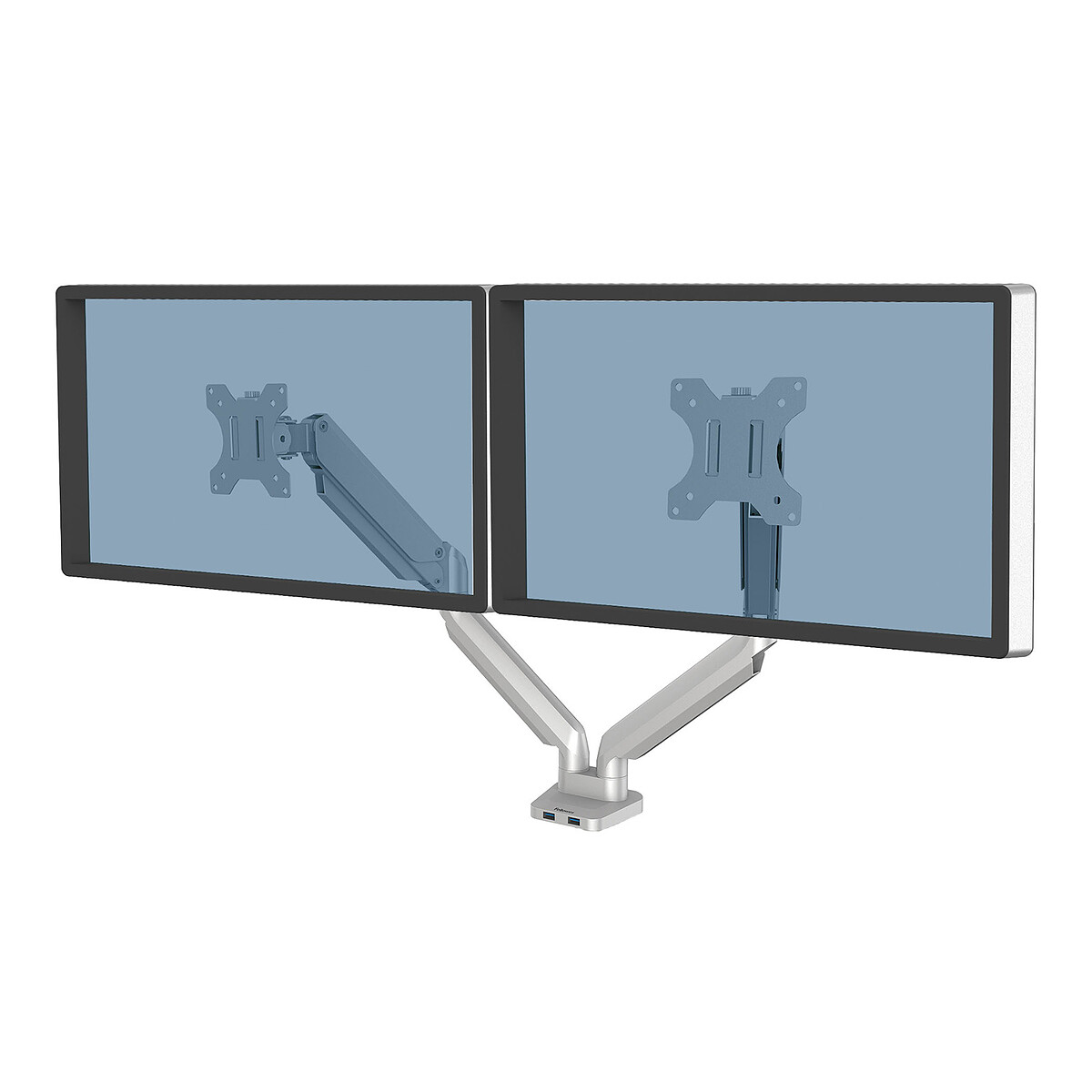 Fellowes Bras porte-écrans double Platinum Series – Argent