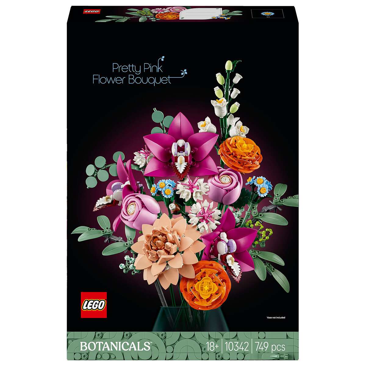 LEGO Botanique 10342 Le joli bouquet de fleurs roses - vue 2