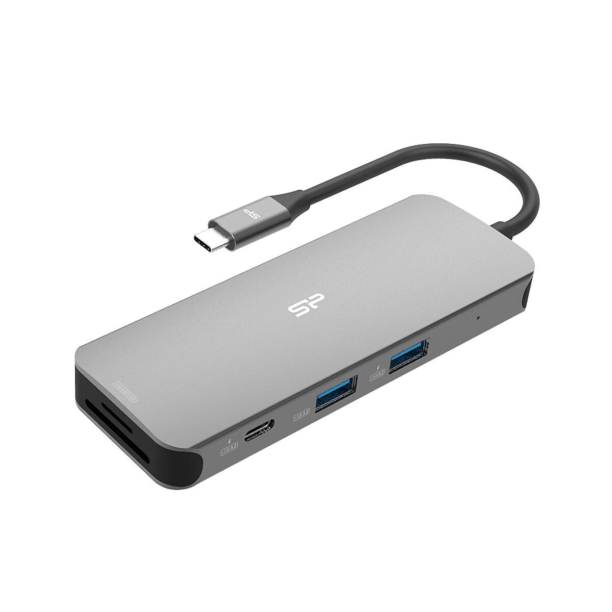 Station d'accueil USB 3.0 Type-C 8-en-1 avec 2x USB-A, 1x USB-C, 1x USB-C PD, 1x HDMI, 1x Ethernet, 1x SD et 1x microSD