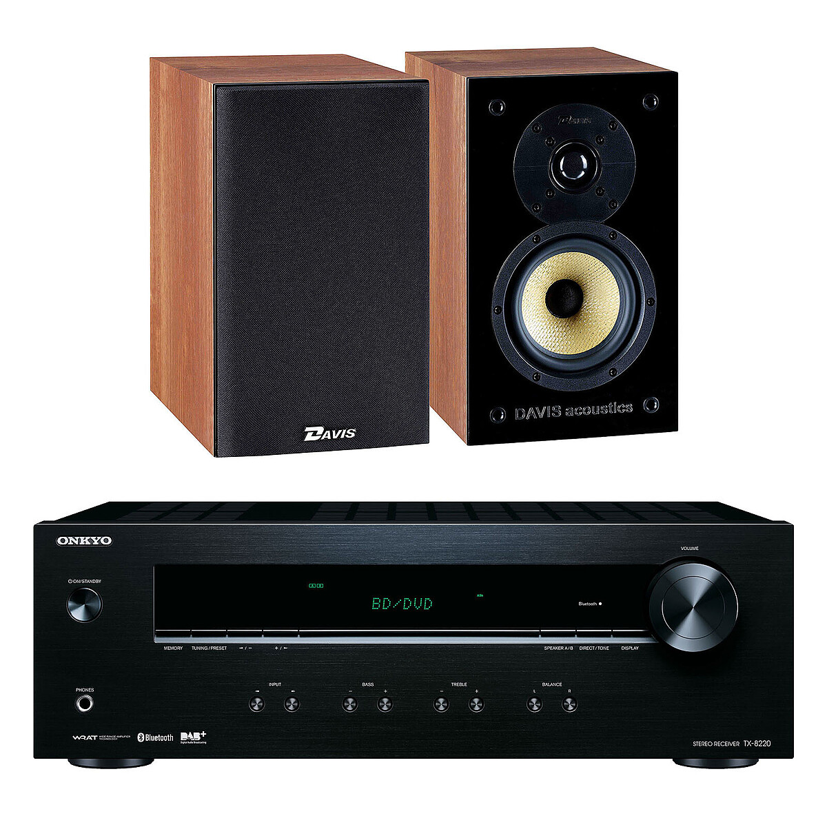 Onkyo TX-8220 Noir + Davis Acoustics Balthus 30 Noyer - Onkyo