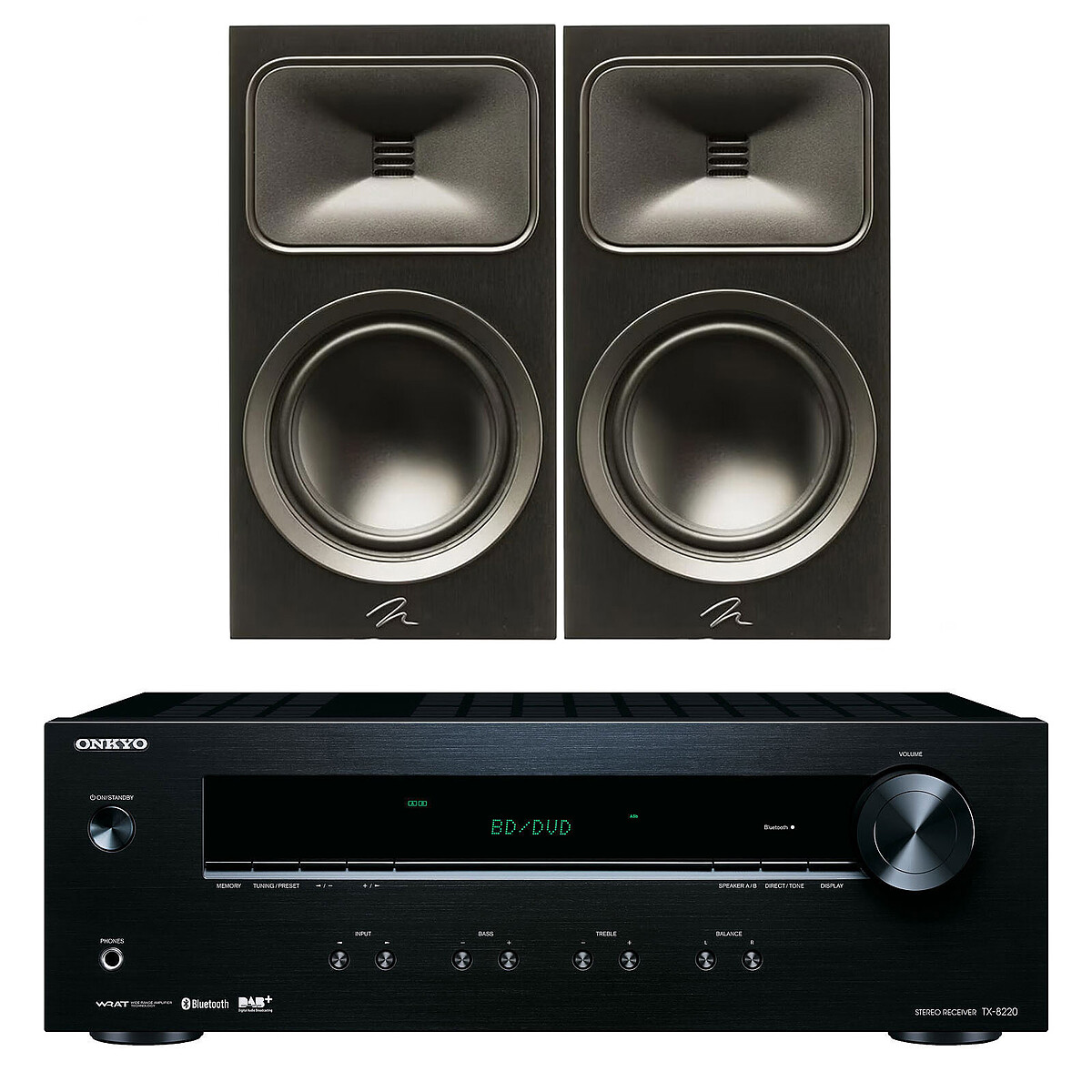 Onkyo TX 8220 + MartinLogan Motion Foundation B2 Noyer - vue 2