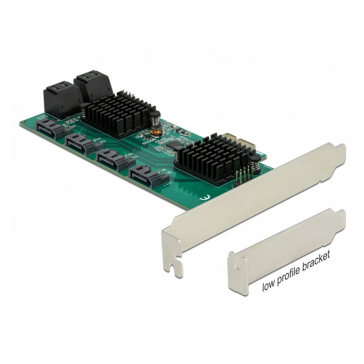DeLock Carte Contrôleur PCI Express vers 8 ports SATA 6 Gbps Low Profile - Delock