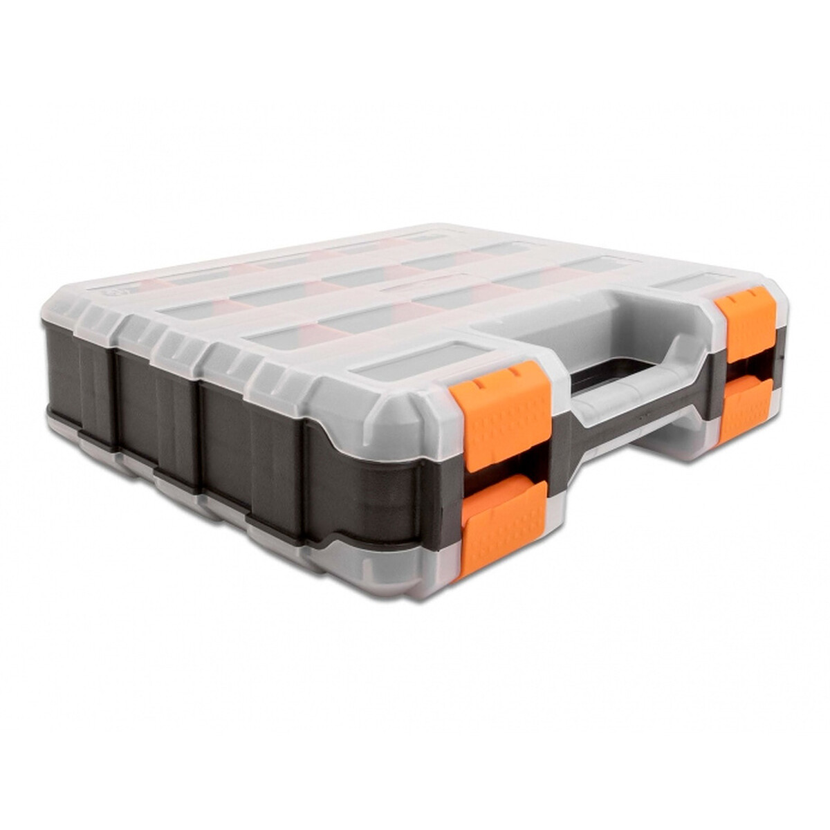 DeLock+Boite+de+rangement+pour+vis+et+accessoires,+34+compartiments+Orange/Noir