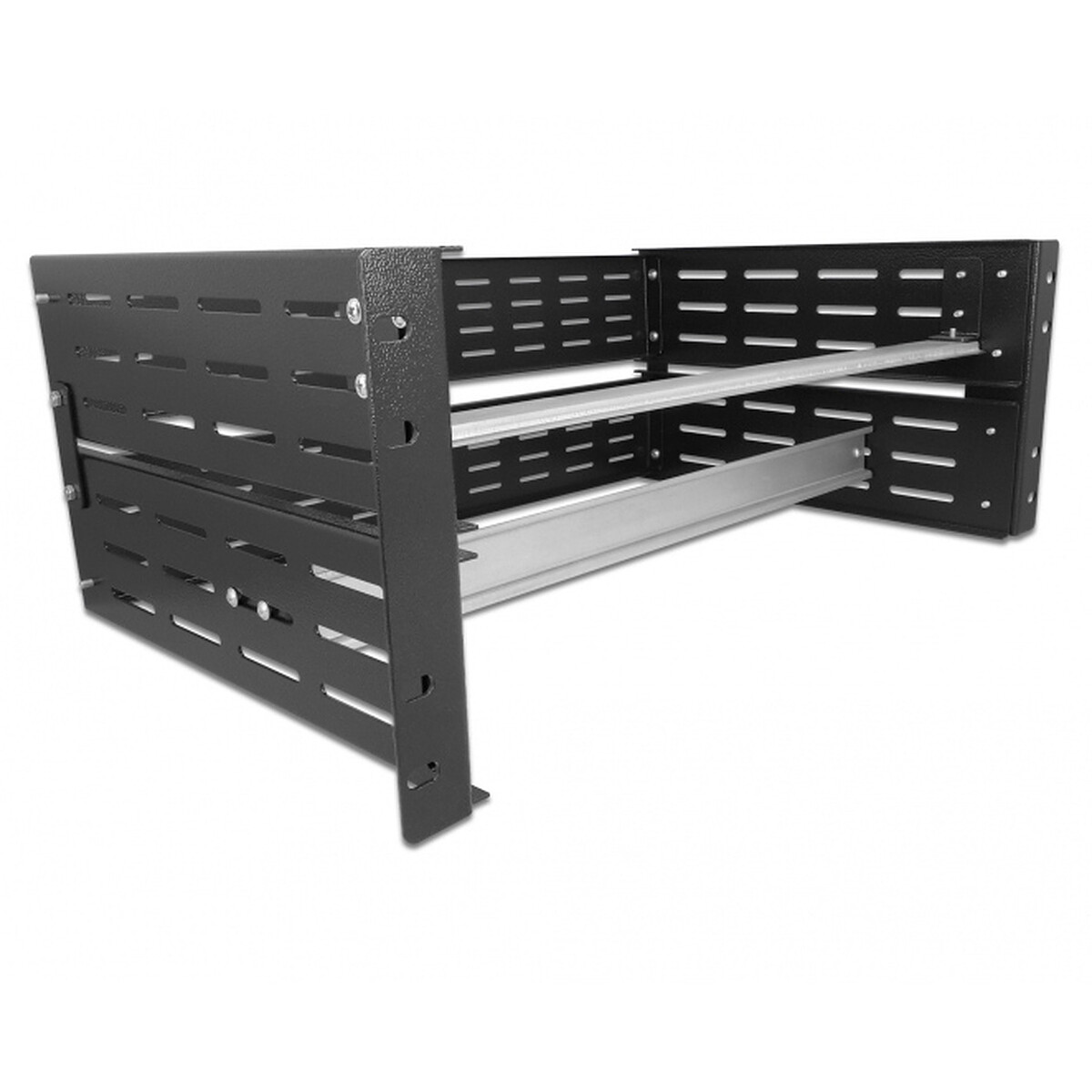 DeLock Support de rail DIN pour rack 19", 4U, Noir - Delock