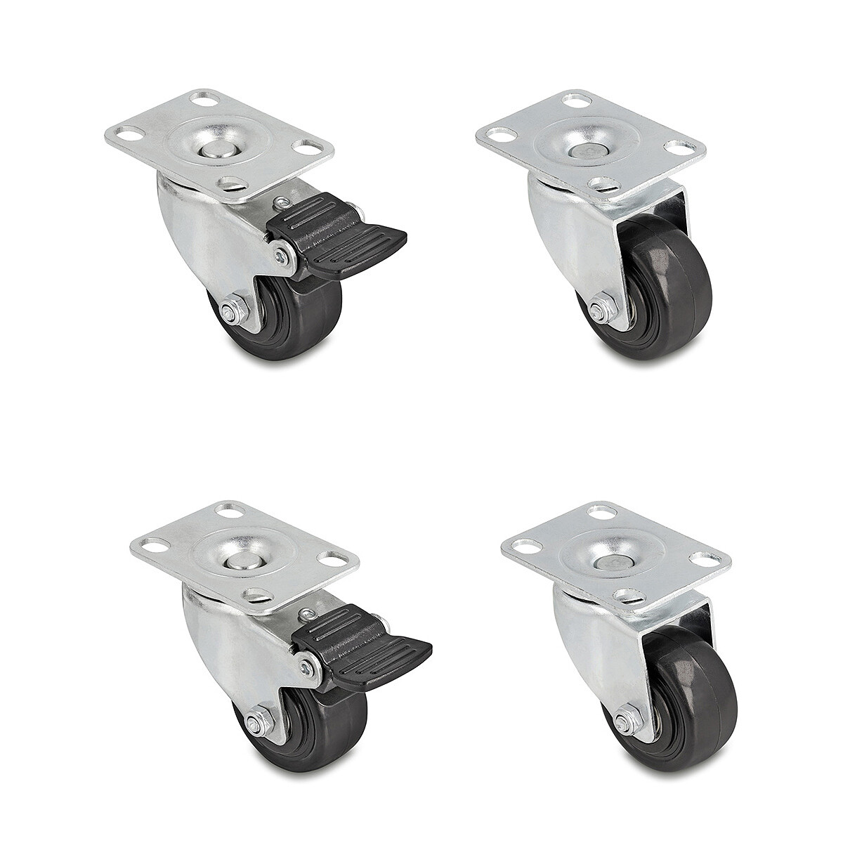 DeLock Set de 4 roulettes Ø 50 mm pour armoire réseau - Delock