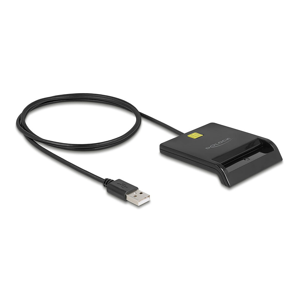 DeLock Lecteur de carte Smart USB 2.0 pour cartes à puce (carte vitale, carte bancaire, carte SIM…)