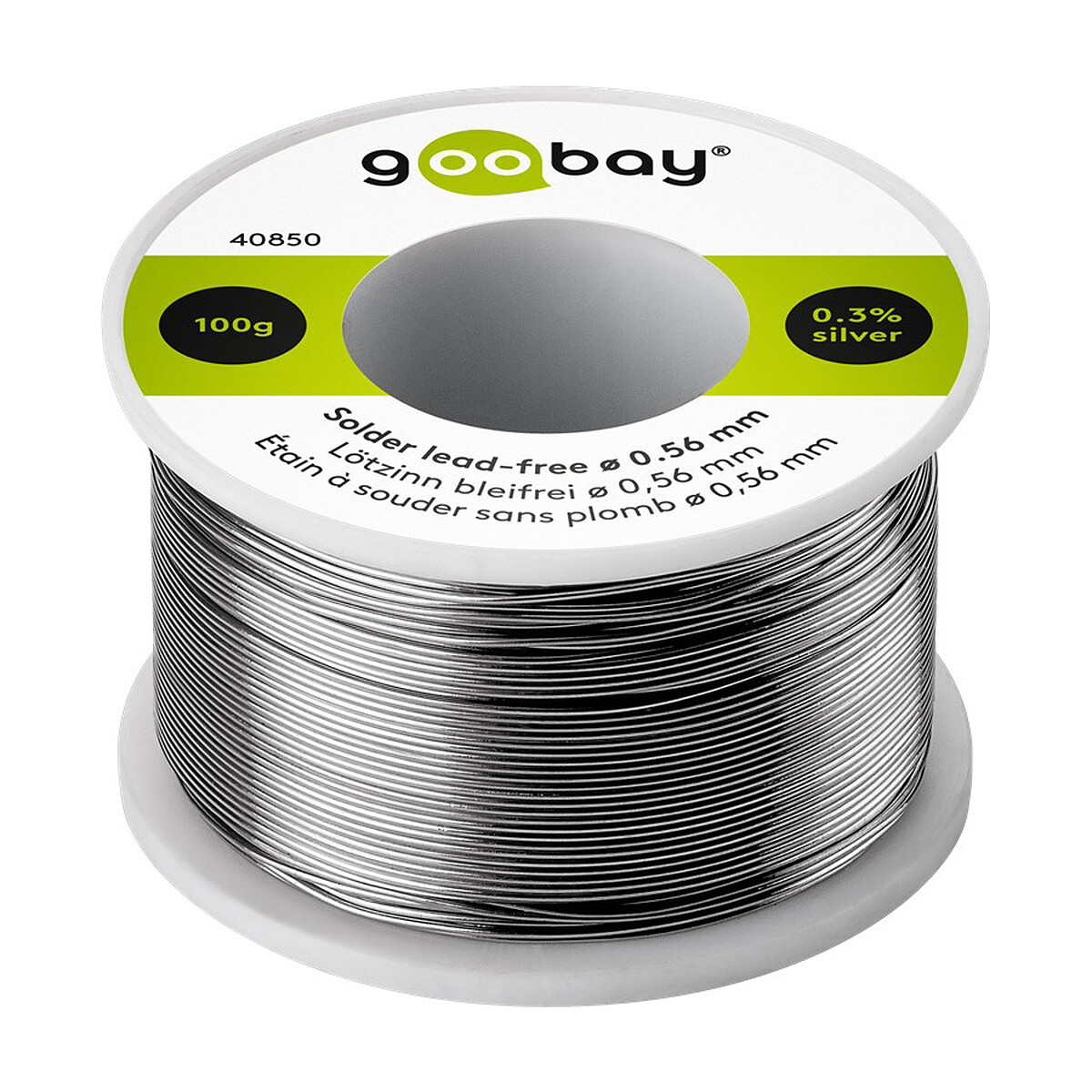 Goobay Étain de Soudure ø 0,56 mm, 100 g - Goobay