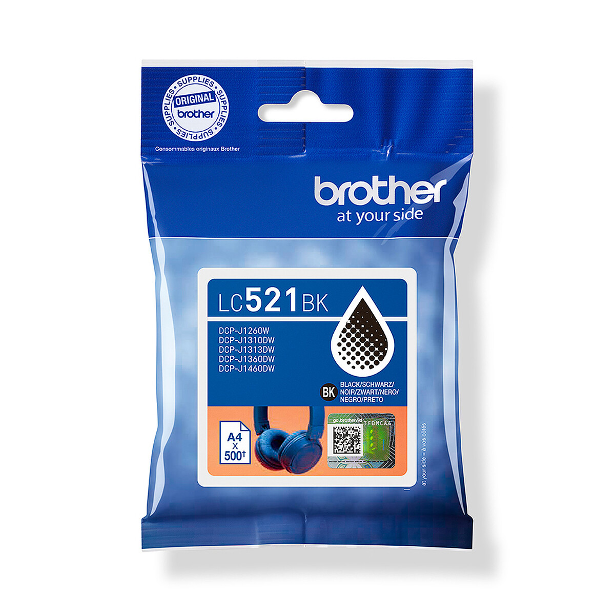 Brother LC521BK original pack d'oreillers cartouche d'encre pour Brother DCP J1260W DCP J1310DW - vue 10