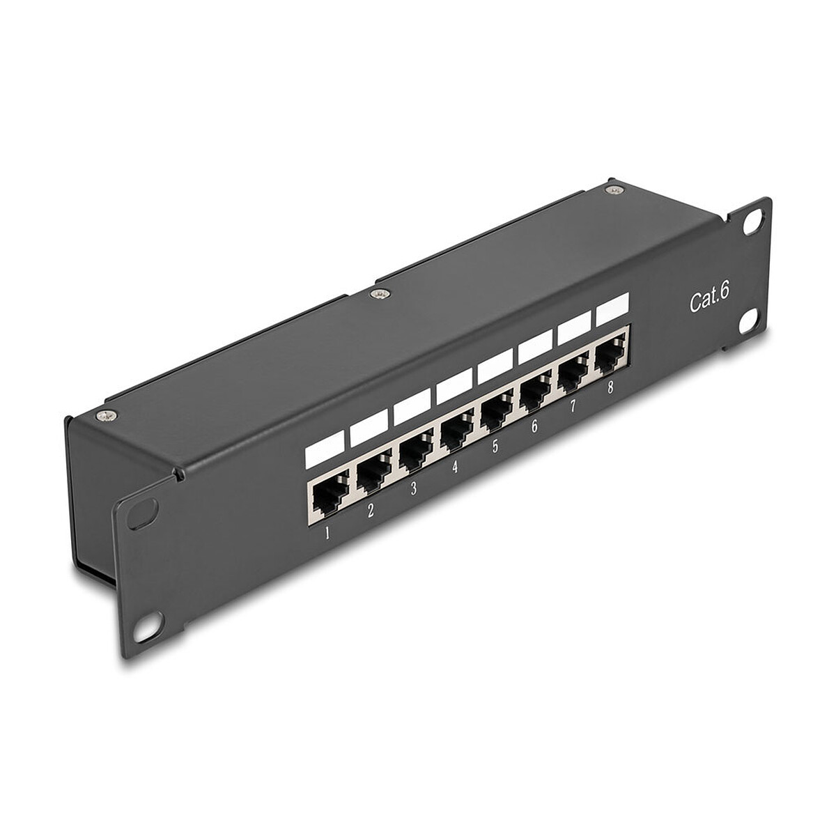 DeLock Panneau de distribution coupleur 10" 1U 8 ports RJ-45 Cat.6 - Delock