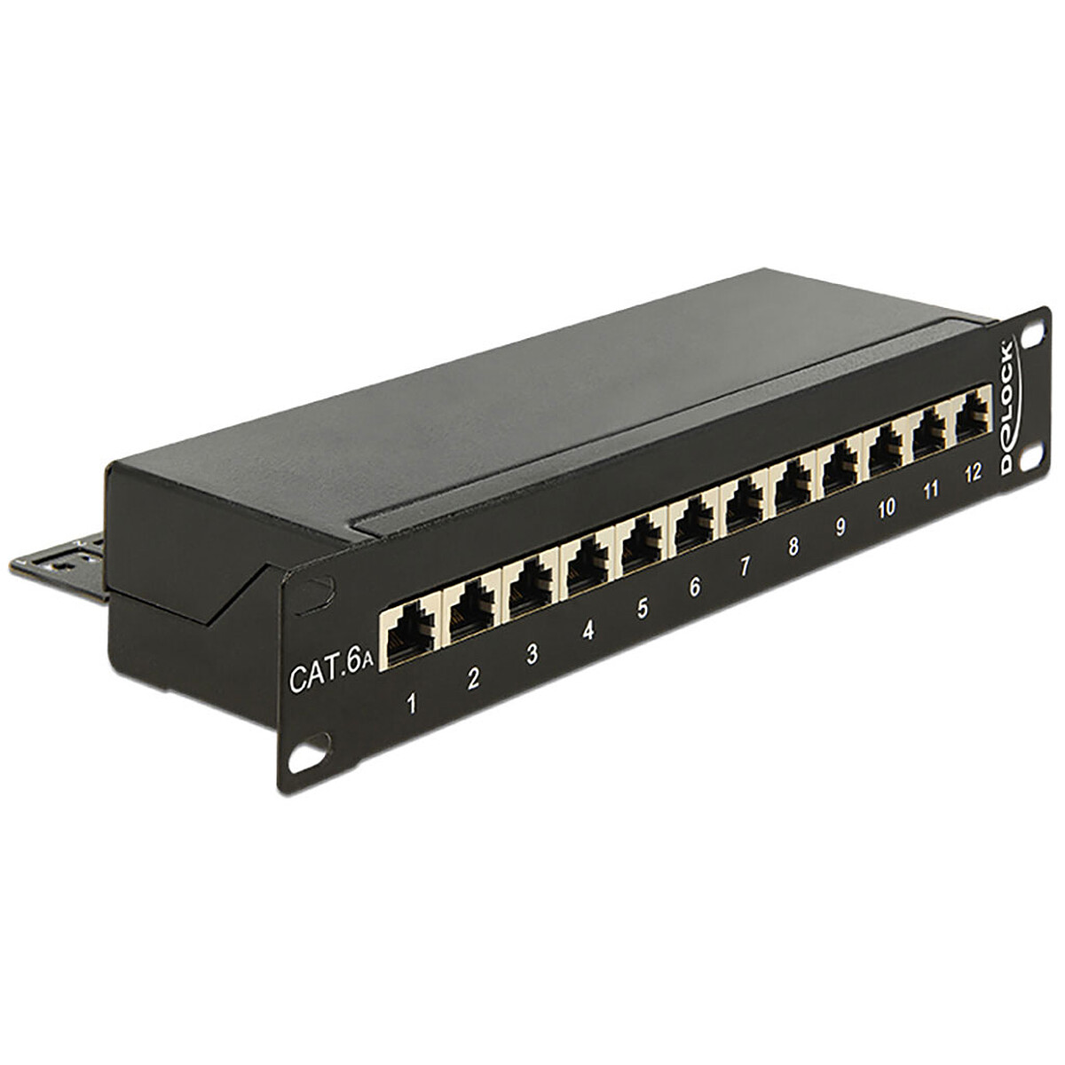 DeLock Panneau de brassage 10" 1U 12 ports RJ-45 Cat.6 - Delock