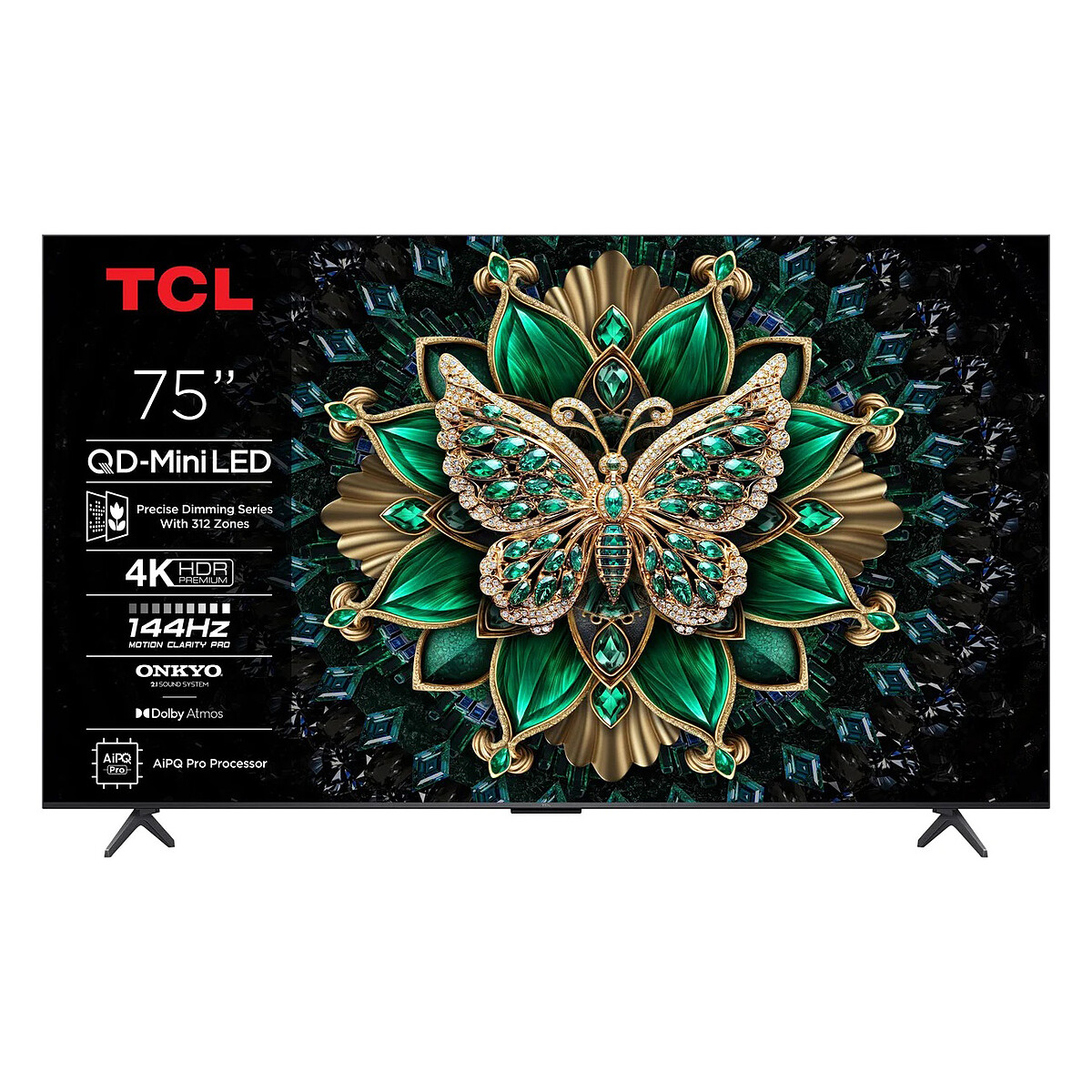 TV QD mini LED 4K 75'' 190 cm 75C61K TCL - vue 2