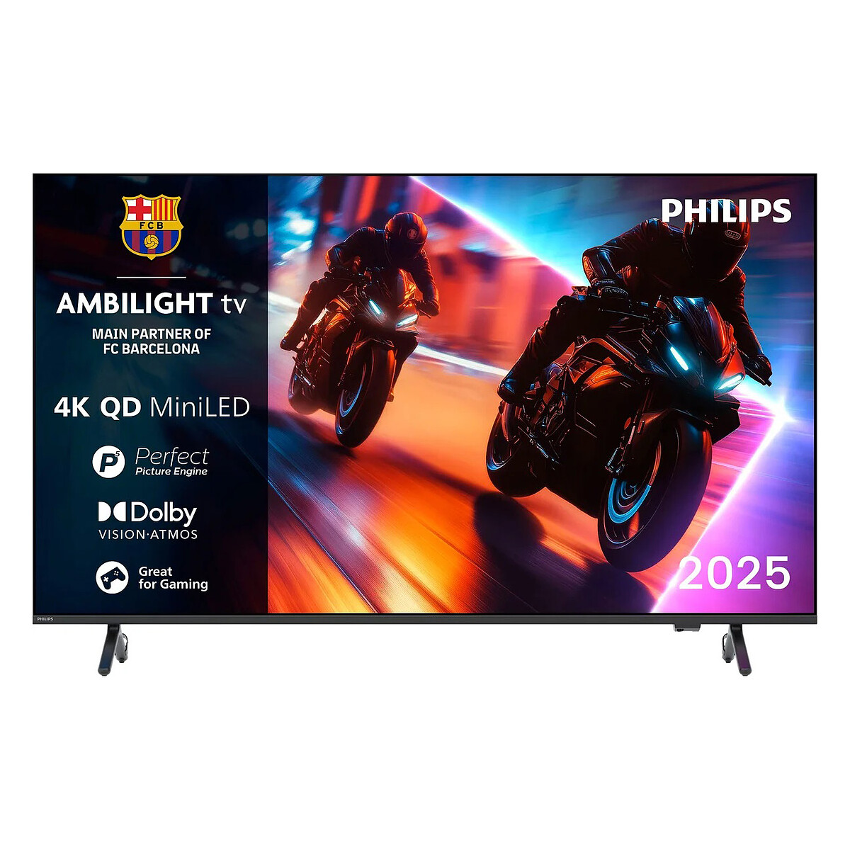 MiniLEd 65MLED910 164cm 4K UHD QLED Ambilight VRR 144Hz Smart OS Titan 2025 - vue 3