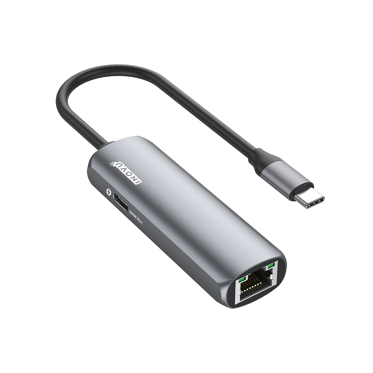 INOVU Adaptateur USB 3.1 vers Gigabit Ethernet/LAN 2.5 GbE avec Power Delivery - Inovu