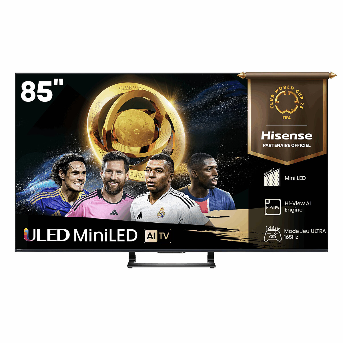 TV Mini LED QLED Hisense 4K UHD 85U7Q 215 cm 2025 - vue 5