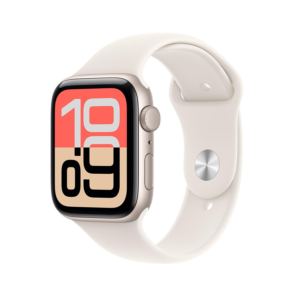 Apple Watch SE 3 GPS 44 mm Aluminium Lumière Stellaire Bracelet Sport Lumière Stellaire S/M - Apple