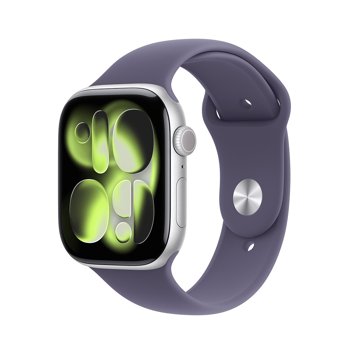 Apple Watch Series 11 GPS + Cellular 46 mm Aluminium Argent Bracelet Sport Violet M/L