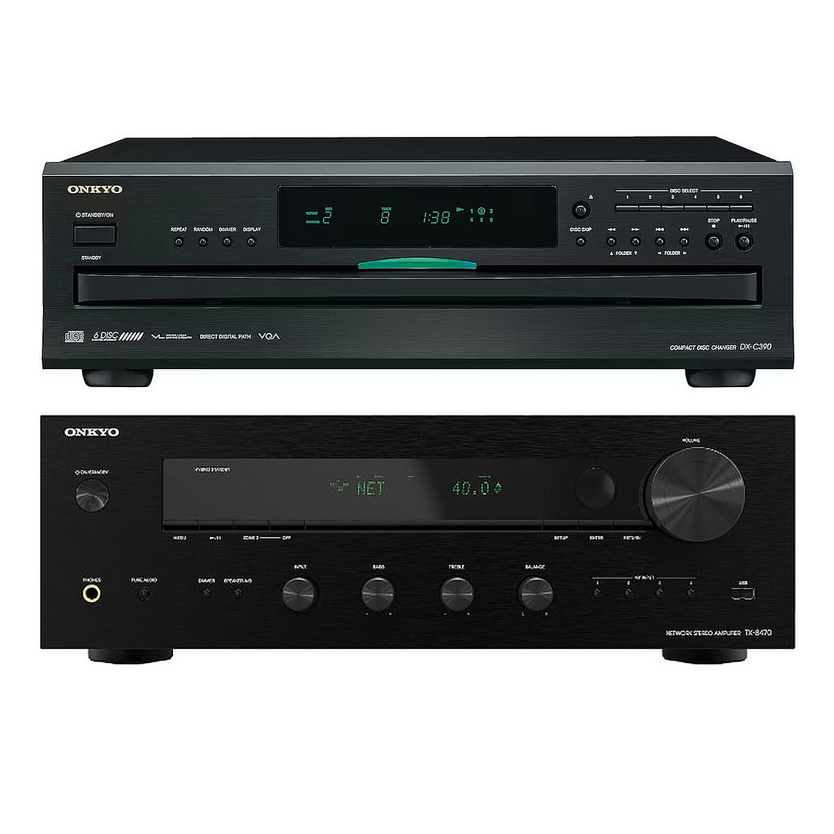 Onkyo TX-8470 + DX-C390 Noir - Onkyo