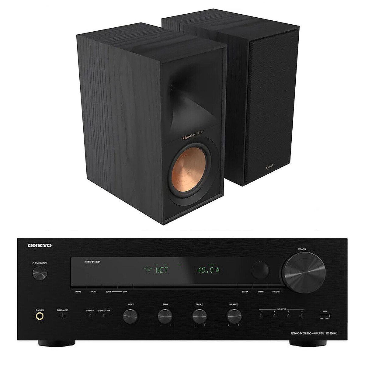 Onkyo TX-8470 Noir + Klipsch R-60M Noir - Onkyo