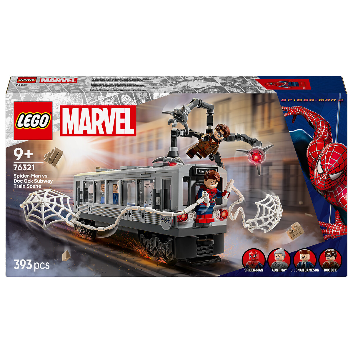 LEGO Marvel 76321 La Scène du Train de Spider-Man et Docteur Octopus